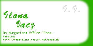 ilona vacz business card